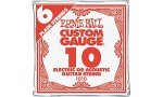 Ernie Ball Nickel Plain Guitar Strings .010 6-Pack