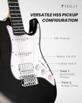 Fesley 39" Electric Guitar Beginner Kit - Black