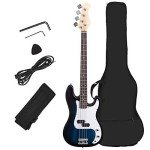 Costzon Full Size Electric Bass Guitar Kit - Blue