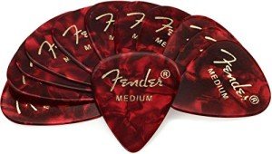 Fender Red Moto Medium Guitar Picks 12-Pack