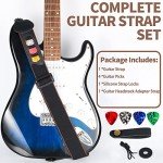 WOGOD Guitar Strap with Picks for Acoustic & Electric