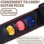 WOGOD Guitar Strap with Picks for Acoustic & Electric