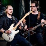 Royal Black Silver Woven Guitar Strap with Picks