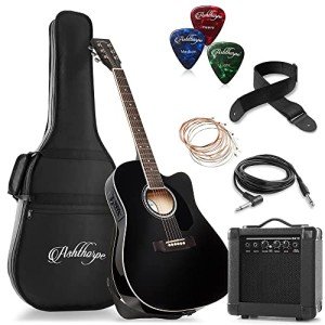 Ashthorpe Thinline Cutaway Acoustic Electric Guitar Package