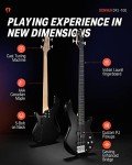 Donner Full-Size 4-String Electric Bass Guitar - Black