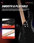 Donner Full-Size 4-String Electric Bass Guitar - Black