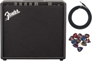 Fender Mustang LT25 Guitar Amp Bundle with Picks