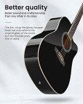 Moukey 41" Acoustic Guitar for Beginners - Black