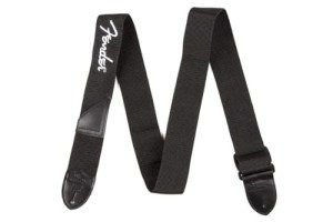 Fender Black Guitar Strap with White Logo