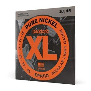 D'Addario XL Pure Nickel Electric Guitar Strings 10-45