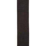 Black 2-Inch Polypropylene Guitar Straps with Leather Ends