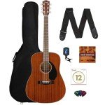 Fender CD-60S All Mahogany Acoustic Guitar Bundle