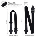 Tifanso Soft Cotton Guitar Strap with Picks & Locks