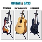 Adjustable Black Guitar Stand for All Styles