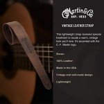 Brown Leather Guitar Strap by Martin C.F