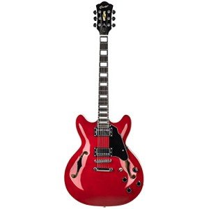 Grote Full Scale Semi-Hollow Electric Guitar (Red)