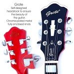 Grote Full Scale Semi-Hollow Electric Guitar (Red)