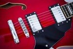 Grote Full Scale Semi-Hollow Electric Guitar (Red)