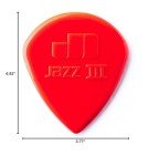 Dunlop Jazz III Red Nylon Picks - 1.38mm
