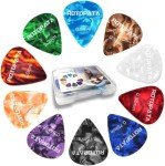 60 Guitar Picks with Organizer Box - Assorted Sizes