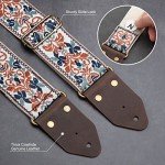 Nefelibata Jacquard Guitar Strap with Leather Ends