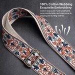 Nefelibata Jacquard Guitar Strap with Leather Ends