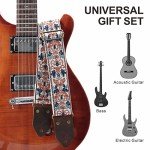 Nefelibata Jacquard Guitar Strap with Leather Ends