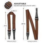 Soft Cotton Acoustic Guitar Strap with Leather Ends