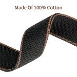 Soft Cotton Guitar Strap with Pick Holders - Black