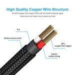 10ft Guitar Cable - Right Angle to Straight, Black