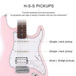 EASTROCK 39" Electric Guitar Kit for Beginners - Pink