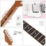 EASTROCK 39" Electric Guitar Kit for Beginners - Pink