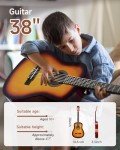Moukey 38" Sunburst Acoustic Guitar Starter Kit