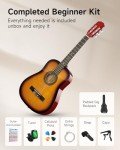 Moukey 38" Sunburst Acoustic Guitar Starter Kit