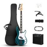 Ktaxon Full Size Electric Bass Guitar Kit - Lake Blue