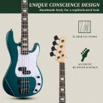 Ktaxon Full Size Electric Bass Guitar Kit - Lake Blue