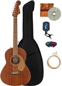 Fender Sonoran Mini Acoustic Guitar Bundle - Mahogany