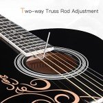 WINZZ AF227A 39" Acoustic Guitar Bundle with Accessories