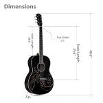 WINZZ AF227A 39" Acoustic Guitar Bundle with Accessories