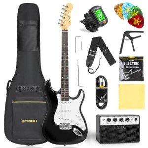 STRICH 39" Electric Guitar Starter Kit - Black