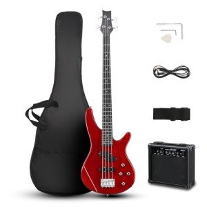 Ktaxon 4-String Electric Bass Guitar with Amp