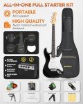 STRICH 39" Electric Guitar Starter Kit - Black