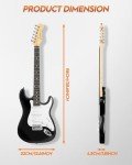 STRICH 39" Electric Guitar Starter Kit - Black