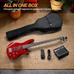 Ktaxon 4-String Electric Bass Guitar with Amp