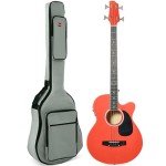 Full Size Acoustic Electric Bass Guitar - Red