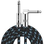 Sovvid 10FT Right Angle Guitar Instrument Cable