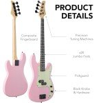 Full Size Beginner 4-String Electric Bass Guitar Set