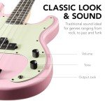 Full Size Beginner 4-String Electric Bass Guitar Set