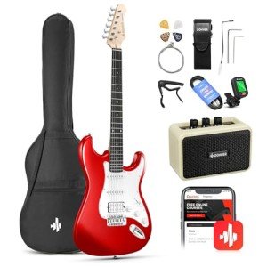 Donner 39-Inch Electric Guitar Starter Kit – Red
