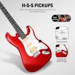Donner 39-Inch Electric Guitar Starter Kit – Red